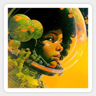 We Are Floating In Space - 101 - Sci-Fi Inspired Retro Artwork Sticker